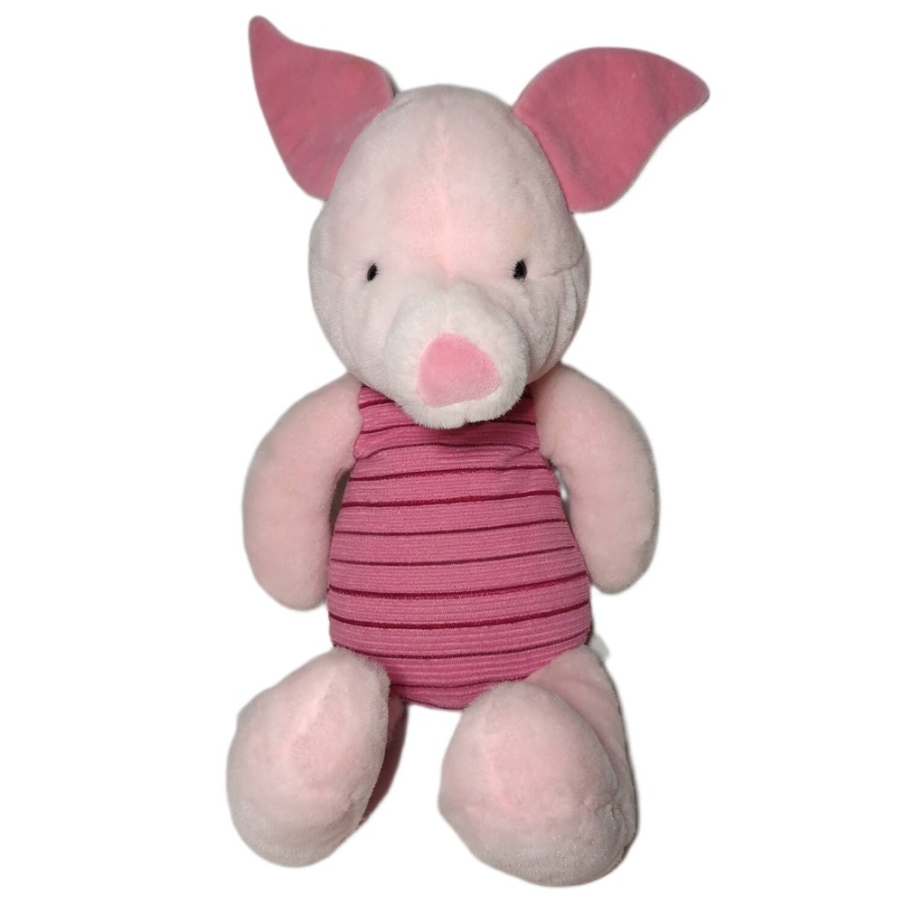 24" Disney Plush Piglet Stuffed Animal Toy Winnie The Pooh Pink Pig Beans In Bum